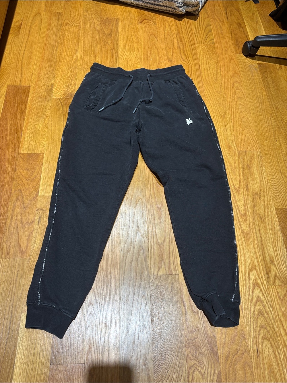 Mens Black YoungLA Jogger Sweatpants Black